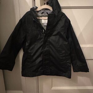 Kids Navy Hooded Rain Jacket